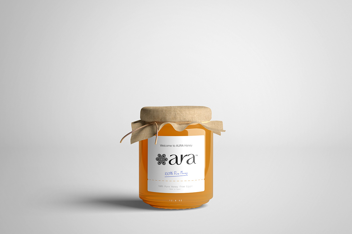 Aura Honey jar packaging concept