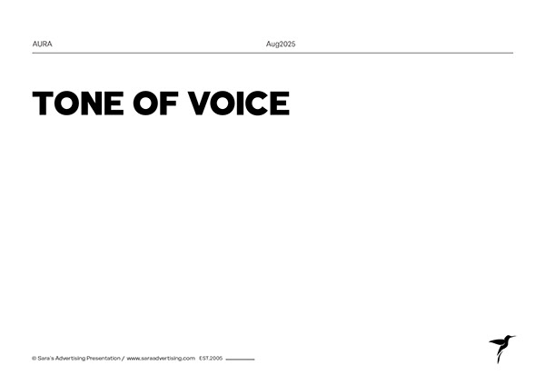Aura Tone of voice chapter