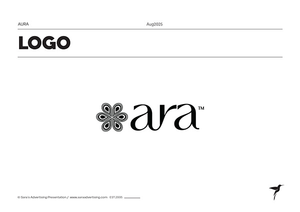 Aura Black logo on white