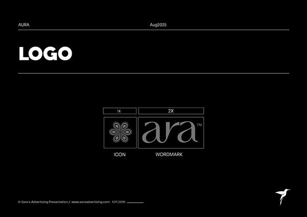 Aura Wordmark proportions