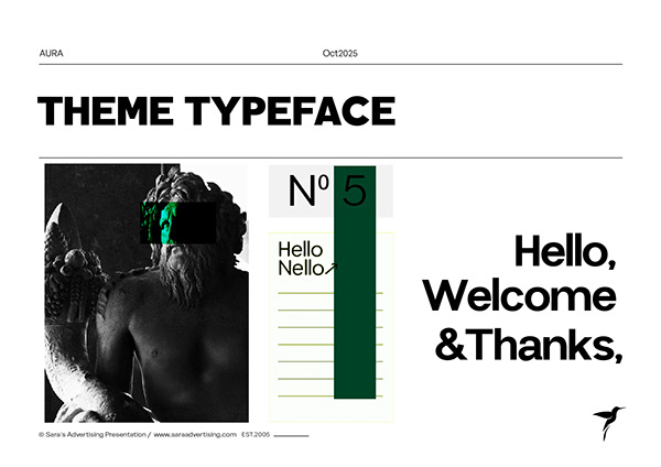 Aura Theme typeface direction