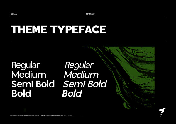 Aura Type weights and italic styles
