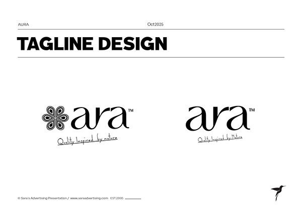 Aura Wordmark and Arabic tagline
