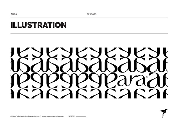 Aura Wordmark repetition pattern