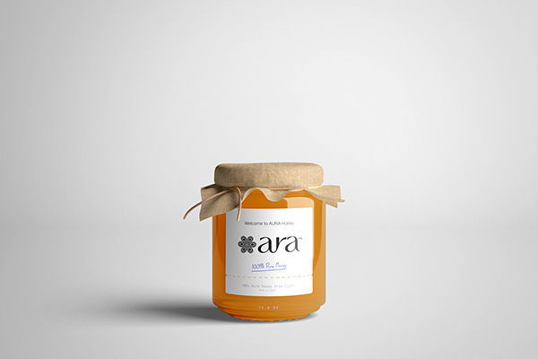 Aura Honey jar packaging concept